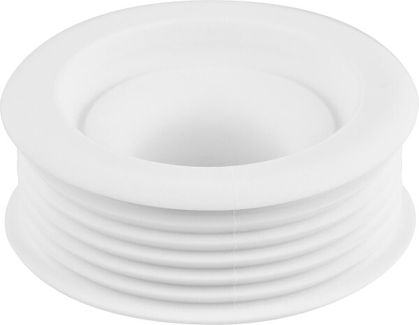 Euro-Universal-Gummi-Spülrohrverb. f. Euro-Klosett-Anschluss Ø 55mm ohne Rosette, hell