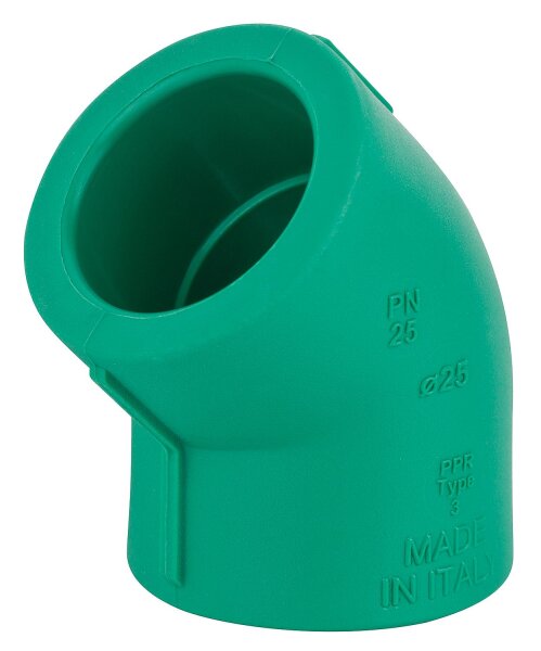 PPR Rohr Winkel 45° PN25  32mm