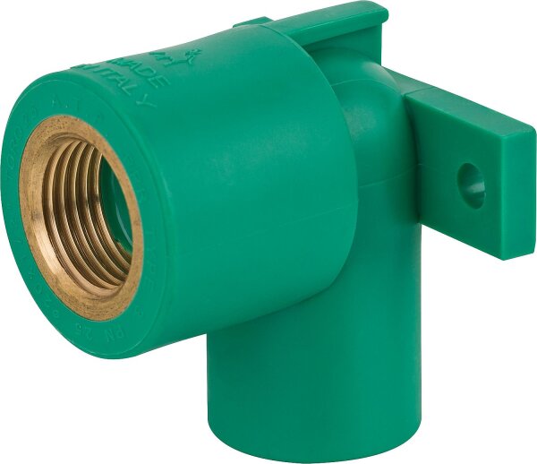 PPR Rohr Wandanschlusswinkel 90° PN25 20 mm x 1/2"