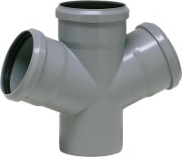 HT Doppelabzweig DN100/50, 45°