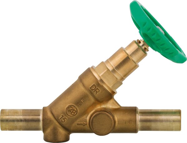 Freistromventil-MS DN20 (3/4") mit Steckende 22mm ohne Entl. DVGW