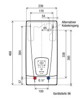 Großdurchlauferhitzer Clage DEX Next, 18-27KW / 400V, HxBxT:4687x238x96mm