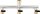 Absperrhahn 3-fach ÜWM DN25(1") x AG DN25(1") Messing vernickelt
