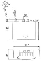 Klein-Durchlauferhitzer Clage M6 drucklos, 5,7KW, 230V, Untertisch