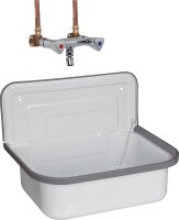 Zweigriffarmatur "Ausgussbecken" chrom, mit Kugelgelenk und Strahlregler