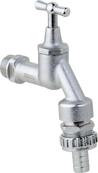Auslaufhahn Matt verchromt m. Rohrbelüf. u. Rückflussverh. DN20 (3/4")