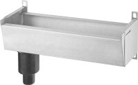 Entleerrinne L=500mm, Edelstahl, mit Siphon DN40,...