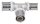 Pressfitting für MSVR T-Stück reduziert, verzinnt, 32x3 - 32x3 - 26x3mm, TH-Kontur