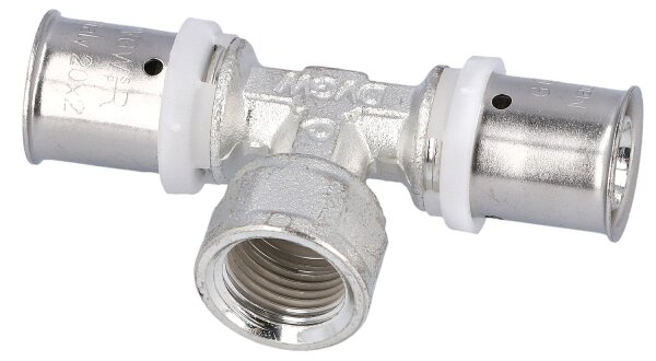 Pressfitting für MSVR T-Stück IG, verzinnt, 26x3 - 1/2" - 26x3mm, TH-Kontur