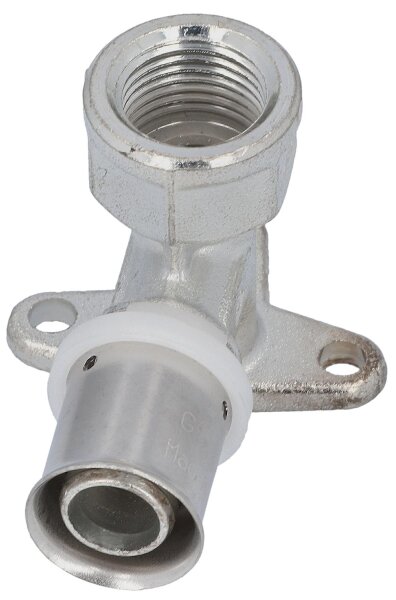 Pressfitting für MSVR Wandwinkel kurz, IG, verzinnt 16x2 - 1/2", H=52mm, TH-Kontur