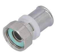 Pressfitting für MSVR Verschraubung, flachd.,verzinnt, 26x3 - 1" IG, TH-Kontur