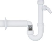 Universalsiphon, 1 1/2" & 1 1/4" x DN50 Abgangsrohr mit Kugelverschluss