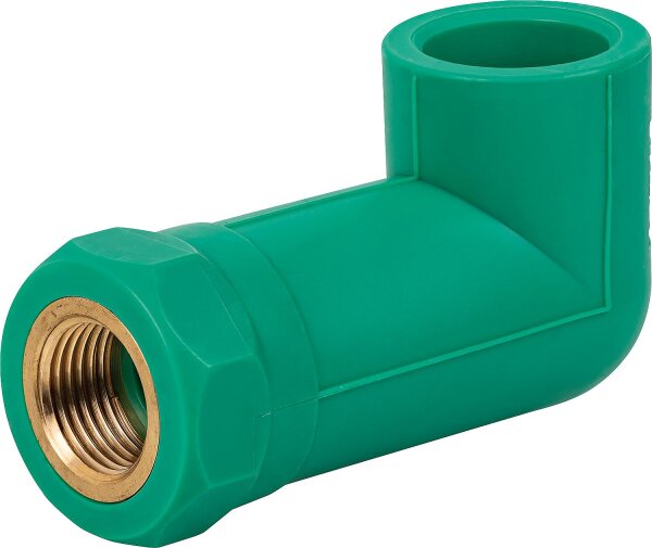 PPR Rohr Winkel lang IG PN 25 25mm x 1/2"