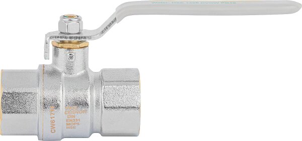 Kugelhahn Gas und Wasser DN20 (3/4") IGxIG mit Stahlhebel