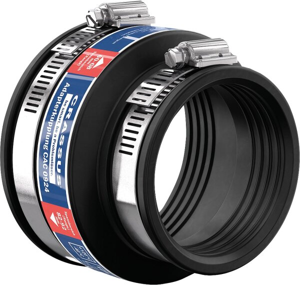 Adapterkupplung CAC 0924 Spannber. 82-92 x 60-68mm EPDM, PN 0,6 bar