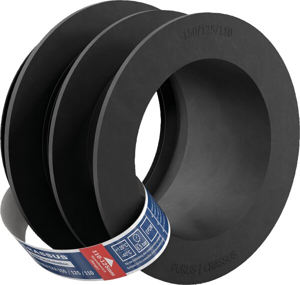 Kombiadapter CKA 150/125 x 110mm TPE, Tmax: +140°C