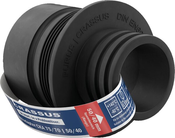 Kombiadapter CKA 75/70 x 50/40mm TPE, Tmax: +140°C