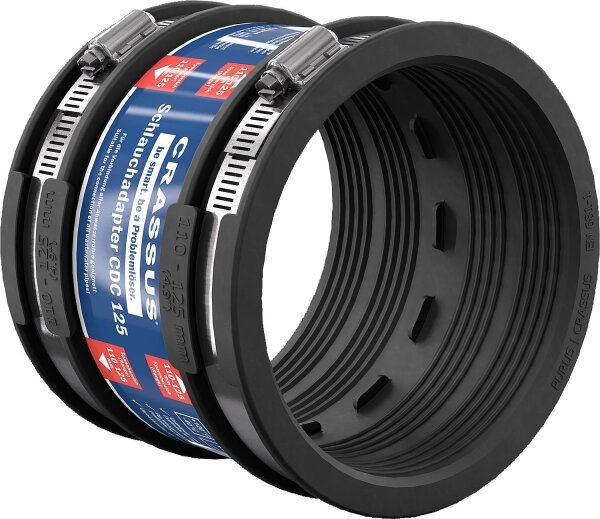 Schlauchadapter Typ 1 CDC 125 Spannber. 110-125mm EPDM, PN 0,6 bar