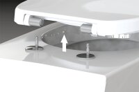 WC-Sitz Twist mit Softclose aus Duroplast weiß, mit Take-Off und Scharnier aus Edelstahl