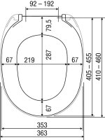 WC-Sitz Twist mit Softclose aus Duroplast weiß, mit Take-Off und Scharnier aus Edelstahl