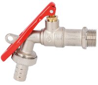 Auslaufkugelhahn abschliessbar, 1/2" vernickelt