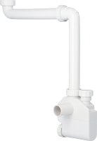 Waschtisch Flach-Raumsparsiphon DN32(1 1/4")xØ32mm mit Reinigungsöffnung,für Möbelunterbau