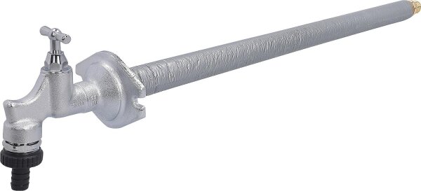 Außenwandventil AIPS SEPP Eis frostsicher Knebelgriff Oberteil Messing chr. Mit RV u. RB DN 15 L=500 mm