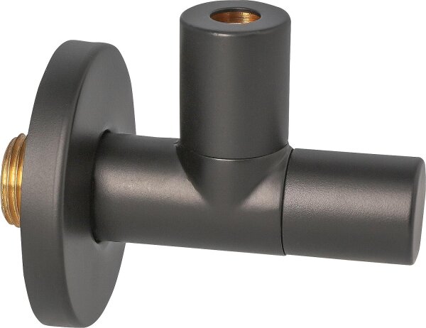 Design-Eckventil DN15 (1/2") Farbe: schwarz matt Ø10mm