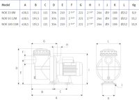 Schwimmbadpumpe für Umwälzung und Filtration Espa Nox 33, DN 40(1 1/2")
