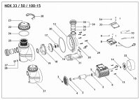 Schwimmbadpumpe für Umwälzung und Filtration...