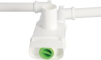 Doppelspülen Raumsparsiphon DN40(1 1/2") x Ø50mm, mit Steckanschlüssen