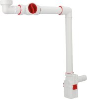 Waschtisch Raumsparsiphon DN32(1 1/4")x32mm mit Haarsieb