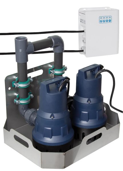 Doppel-Pumpenstation Rainkit Sanisub 800, mit Wechselsteuerung
