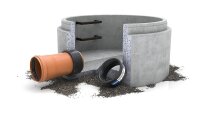 Anschlussidchtung Crassus CSK 110, für Beton-Schachtwände,Rohre ab 40mm Dicke
