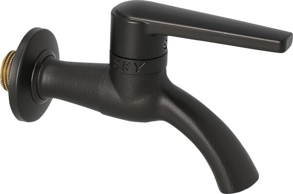 Auslaufkugelhahn Sky DN15 (1/2"), PN100, Frostsicher,  Griff schwarz