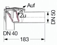 Kessel-Rückstauverschluss Staufix 73051 Siphon DN50...