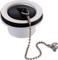 Ablaufventil 1 1/2 x 30 mm mit Stopfen und Kette