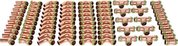 Sudo Pressfitting Kupfer Paket 4: 28 mm mit V-Kontur