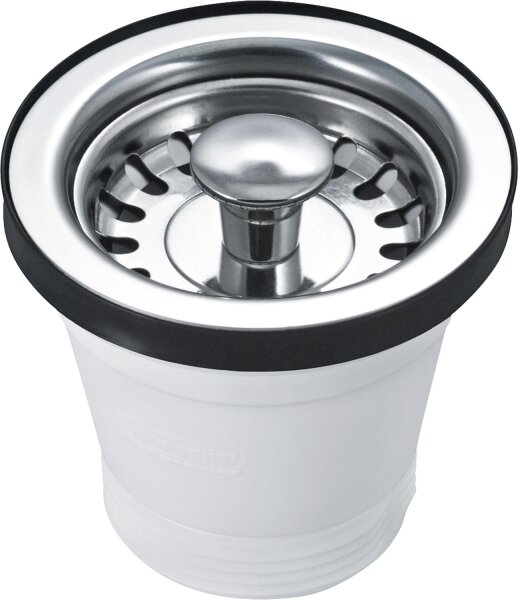 Spülenventil 11/2x 70 mm mit Siebeinsatz  Edelstahl 52 mm