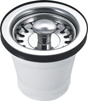 Spülenventil 11/2x 70 mm mit Siebeinsatz  Edelstahl...