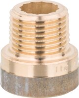 Rotguß-Gewindefitting Hahnverlängerung ohne...