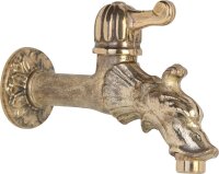 Auslaufventil mit Hebelgriff in Bronze mit Rosette,...