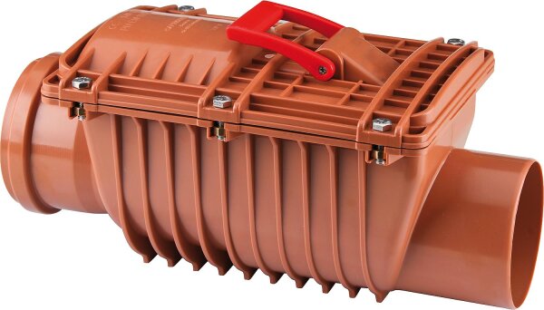 Rückstaudoppelverschluss DN110 mit 2 Klappen und Notverschluss