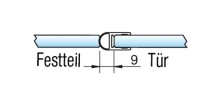 Dichtprofil 88346 Quetschdichtung 13mm,Abdichtung zur Wand
