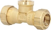 Messing T-Stück mit IG 3/4"x25mm