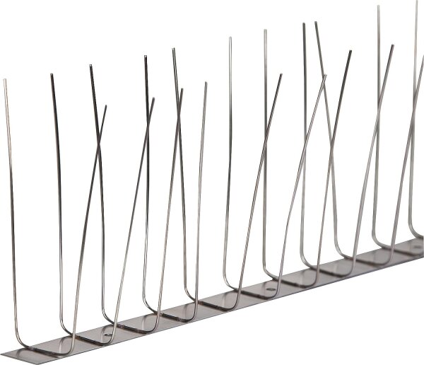 Taubenschutz aus Edelstahl, 2-reihig, 1 Meter
