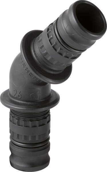 Mepla Winkel PVDF 45Gr d26 G-Kontur