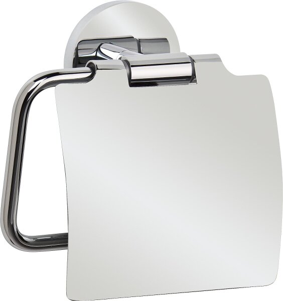 Papierrollenhalter mit Deckel Messing verchromt