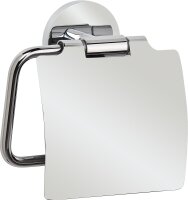 Papierrollenhalter mit Deckel Messing verchromt