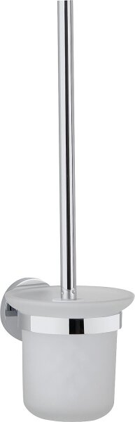WC Bürstengarnitur Rumba mit Wandhalter Messing verchromt